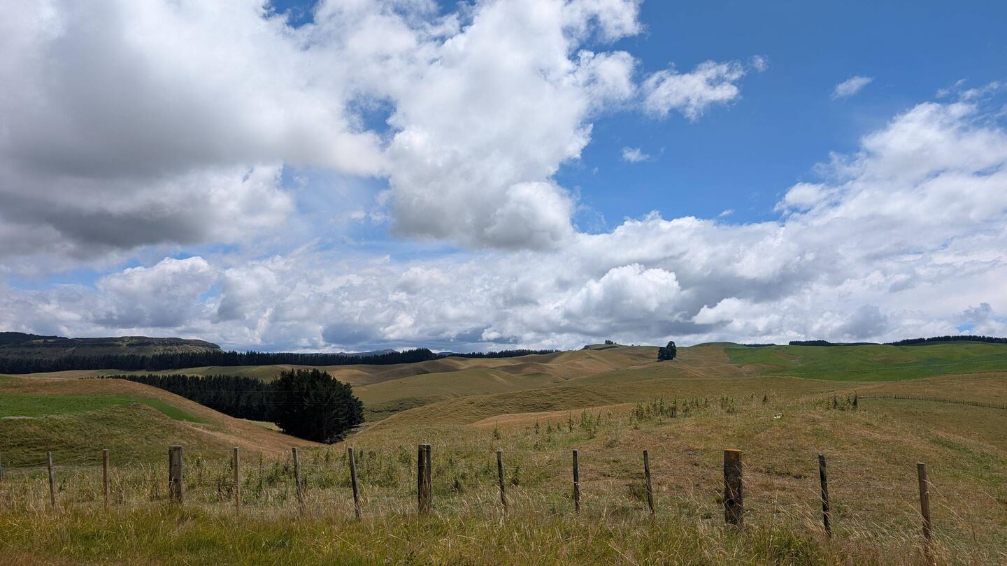 Brief view of a blue sky.