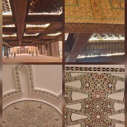 Stuck, Zedernholz Schnitzerei und Mosaik 😍