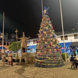 Weihnachten zwar vorbei aber die Deko steht noch.