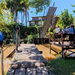 Drawbridge to enter the Senador Dupont restaurant.