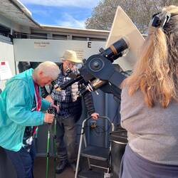 MaryAnn looking at solar flares.