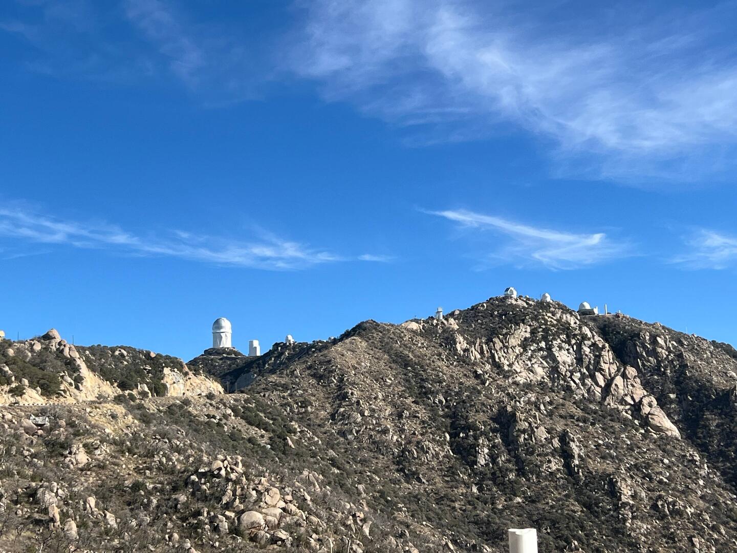 View of the Observatory grounds as we drove up the mountain.
