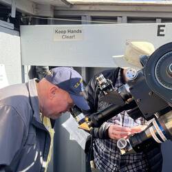 Me looking at the solar flares.