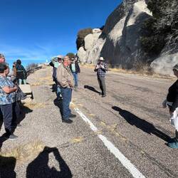 Our tour guide giving us some information on the walk up to the telescope.