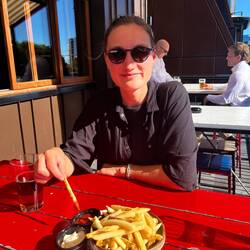 Zur Stärkung gab es auch mal Pommes