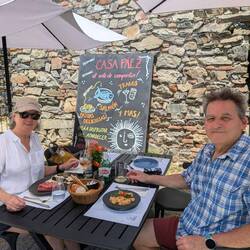 We had salmon and risotto!