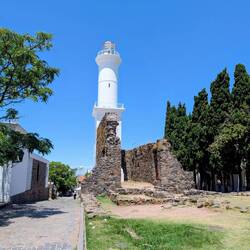 The lighthouse was built on the ruins of the San Francisco Convent.