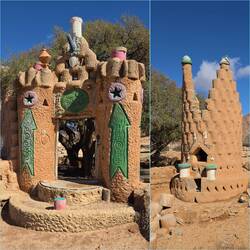 Künstlerdorf Aguerd Oudad, das in der Nähe von Tafraoute liegt.