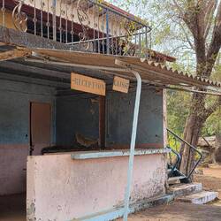 Totally dilapidated Simenti lodge. In the 90ies this was booked out
