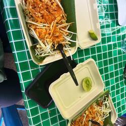 Street food market- Pad Thai - delightful!