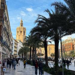 Kathedrale von Valencia im Hintergrund ...