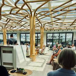 See me being Zen? When the seas are rough, you gotta love chair yoga!