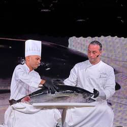 Learned how to prepare a fresh ahi tuna for sushi