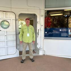 Me at what was once the main entrance to the Biosphere.