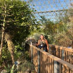 Rosanne inside the forest area.