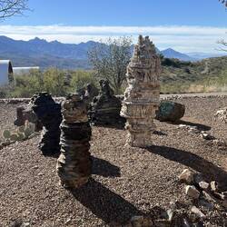 Some interesting art sculptures. "Tracing Ancient Oceans".