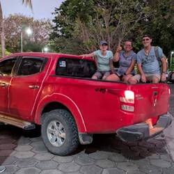 So sind die drei bis zum Hotel gefahren