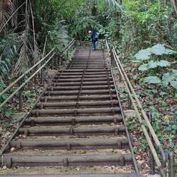 Treppe zum Sueyoshi-Schrein
