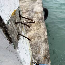 6 inch nails into concrete posts