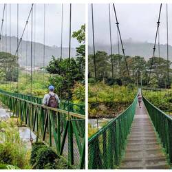 Fußgängerbrücke nach Orosi