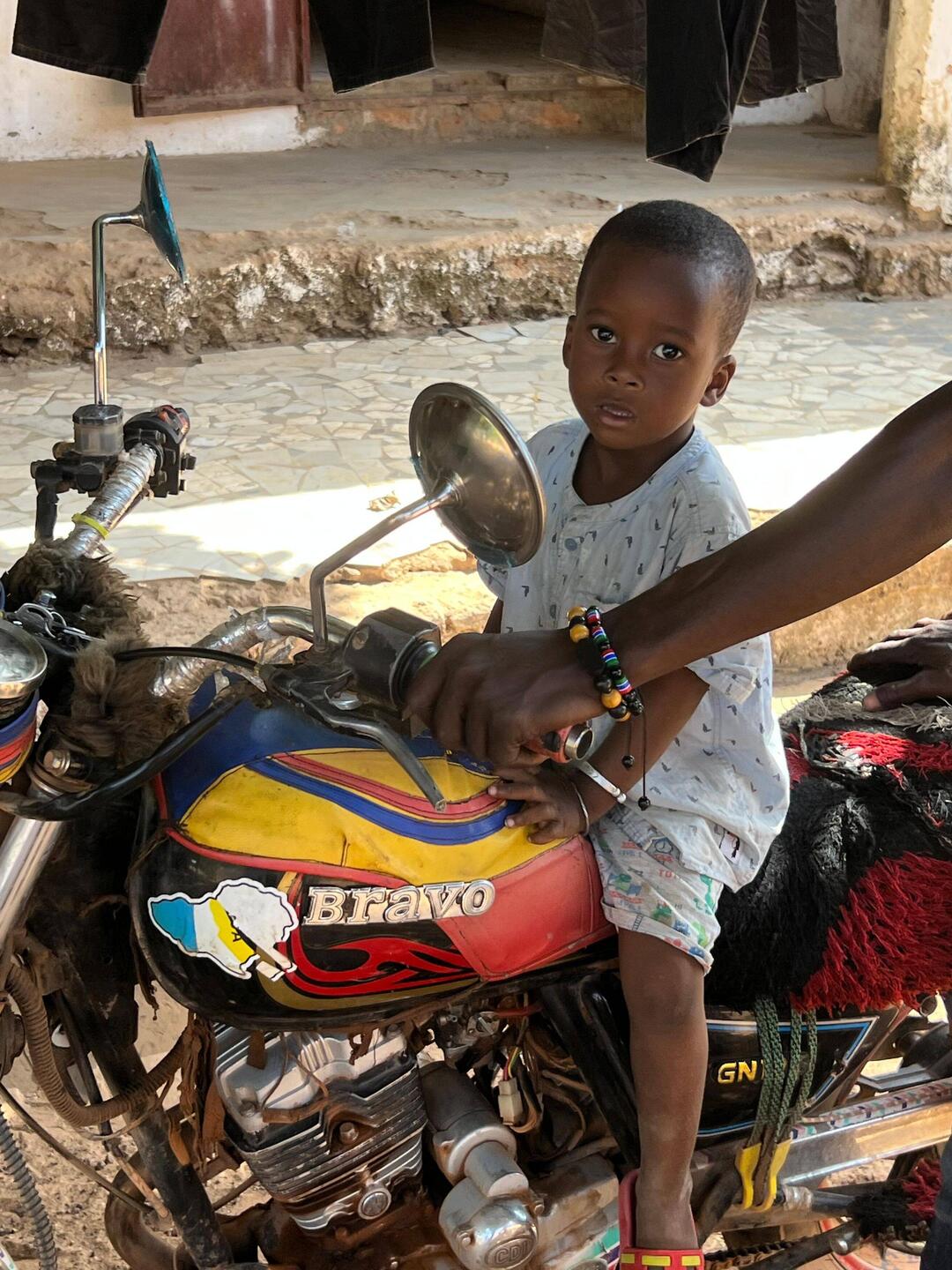 Someday when I am big, I'm going to be a "Hells Angel!"