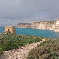 Xlendi watchtower and cliffs