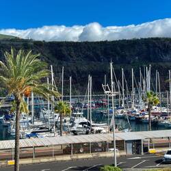 der Yachthafen und ...