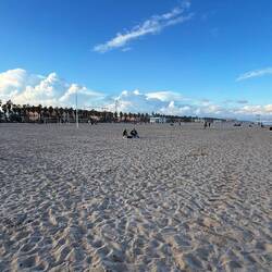 Diesen schönen sonnigen Tag beenden wir am Strand von Valencia - könnte etwas romantischer sein 🫤