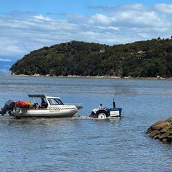 Taxis take people sightseeing and this is how they pull them out when the tide is out!