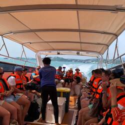 This speedboat zipped us around the Andaman Sea to four islands.