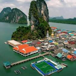 Aerial view of Paynee Island- gives a great picture of this village.