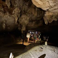 These are the caves, located on a small island, that Bill hiked through.