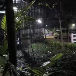 Kurzer aber heftiger Regenschauer