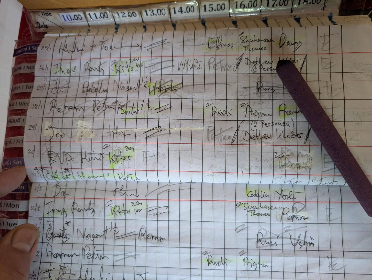 Der volle Kalender unseres Masseurs😂😂😂