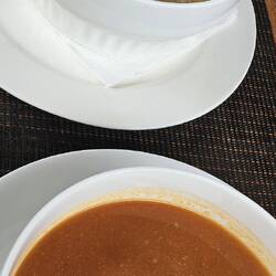 Fufu - leider scharf wie Hölle.