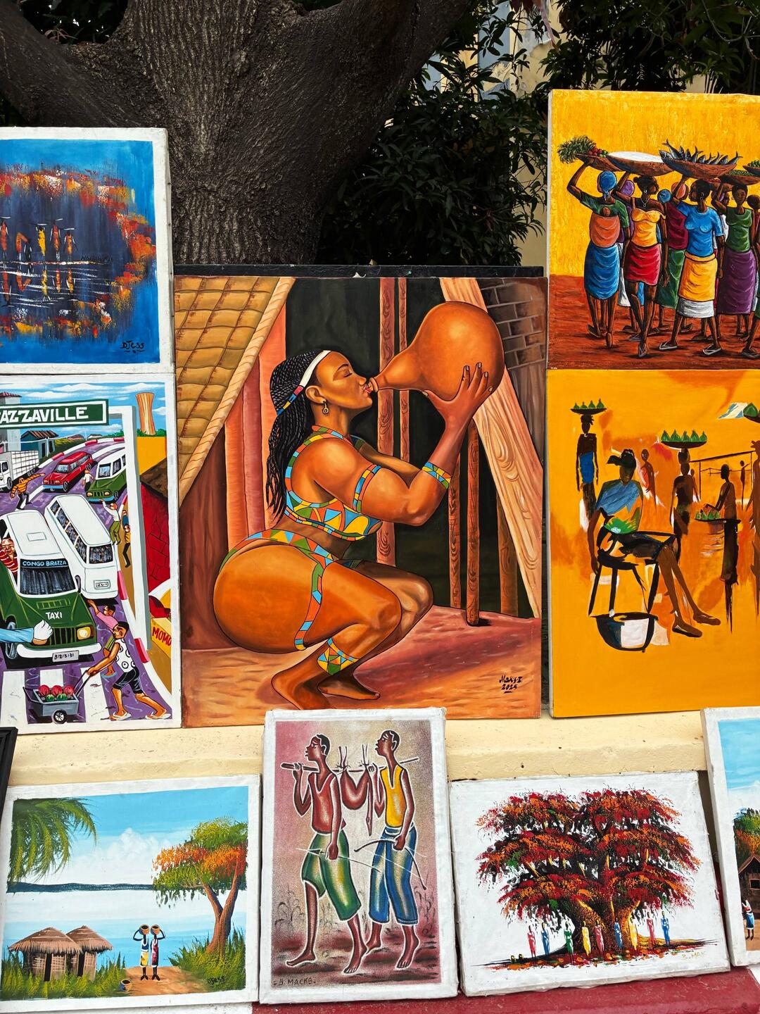 Gemälde am Straßenrand