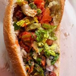 Mit frisch gegrillten Huhn für 0,40€