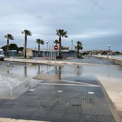Nach unserer Übernachtung in L'Hospitalet sehen wir was Harry angerichtet hat