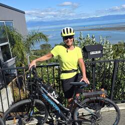 Bikes delivered, sun shining, bustin' to ride!