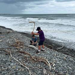 Zwischenhalt am Strand...