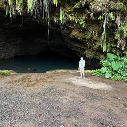 The edge of a cave pond. Very cool.