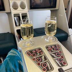 When they offer Champage it's hard to say no