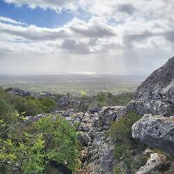 Sogar das Meer ist zu sehen.