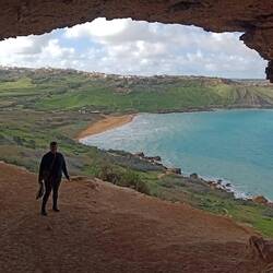 Ramla Bay from Mixta Cave