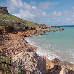 San Blas beach has an extra supply of stones thanks to Storm Harry