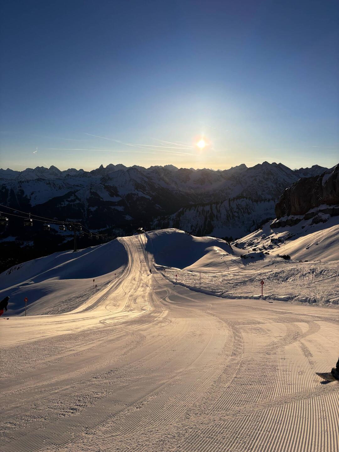 Hahnenköpfle Abfahrt beim Early Bird