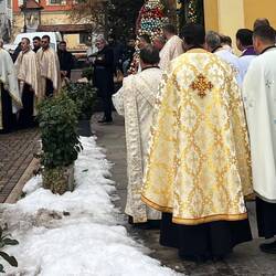 Only understood at the end it was a funeral service of someone higher in clerical hierarchy