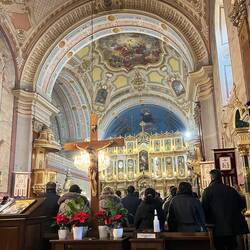 Was pulled in by the magic sound of a men's choir.