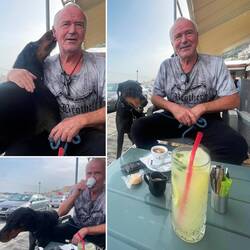 Lesley geht's wieder gut und uns natürlich auch bei endlich wieder Gastgarten Wetter😍