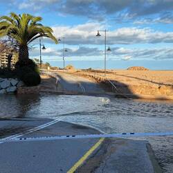 Unten angekommen sehen wir, dass auch hier der Sturm Harry gewütet hat ...